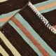 Tapis Kilim à rayures marron et beige