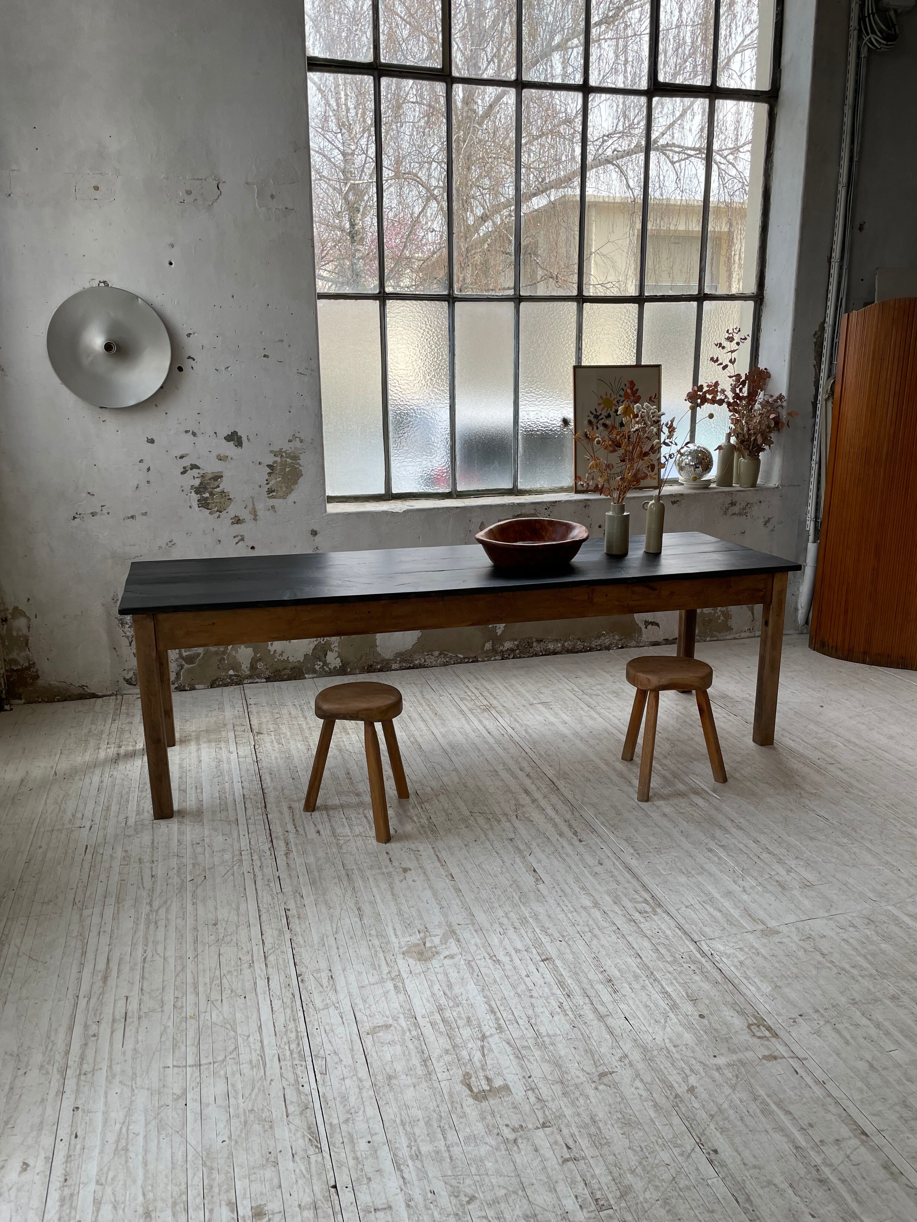 Black pine farm table 250 cm
