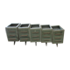 Set of 5 metal lockers