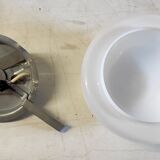 20cm opaline globe ceiling or wall light - mid-20th century