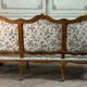 Louis XV bench in carved wood with oak patina, 18th century