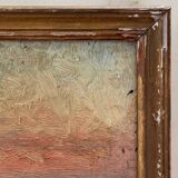 Oil on panel fisherman in a marsh Impressionism early 20th century