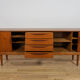 Mid-Century Large Teak Tambour Door Sideboard, Denmark, 1960s