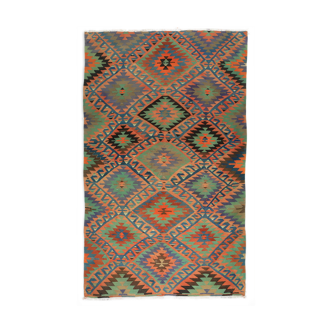 Anatolian handmade kilim rug 303 cm x 187 cm