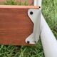 Vintage stepladder in Formica, wood and chromed metal
