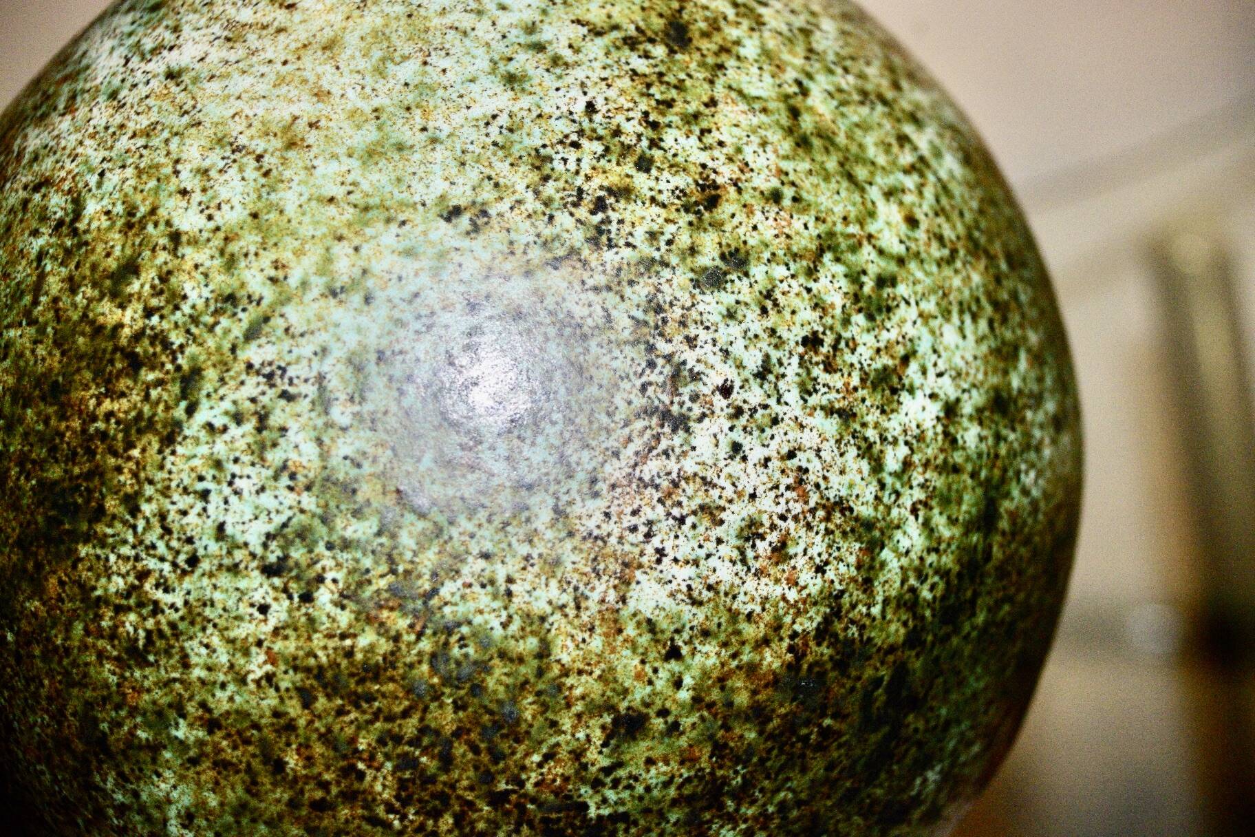 Vintage ceramic covered vase 1950