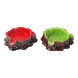 Pair of vintage Vallauris ashtrays 1960