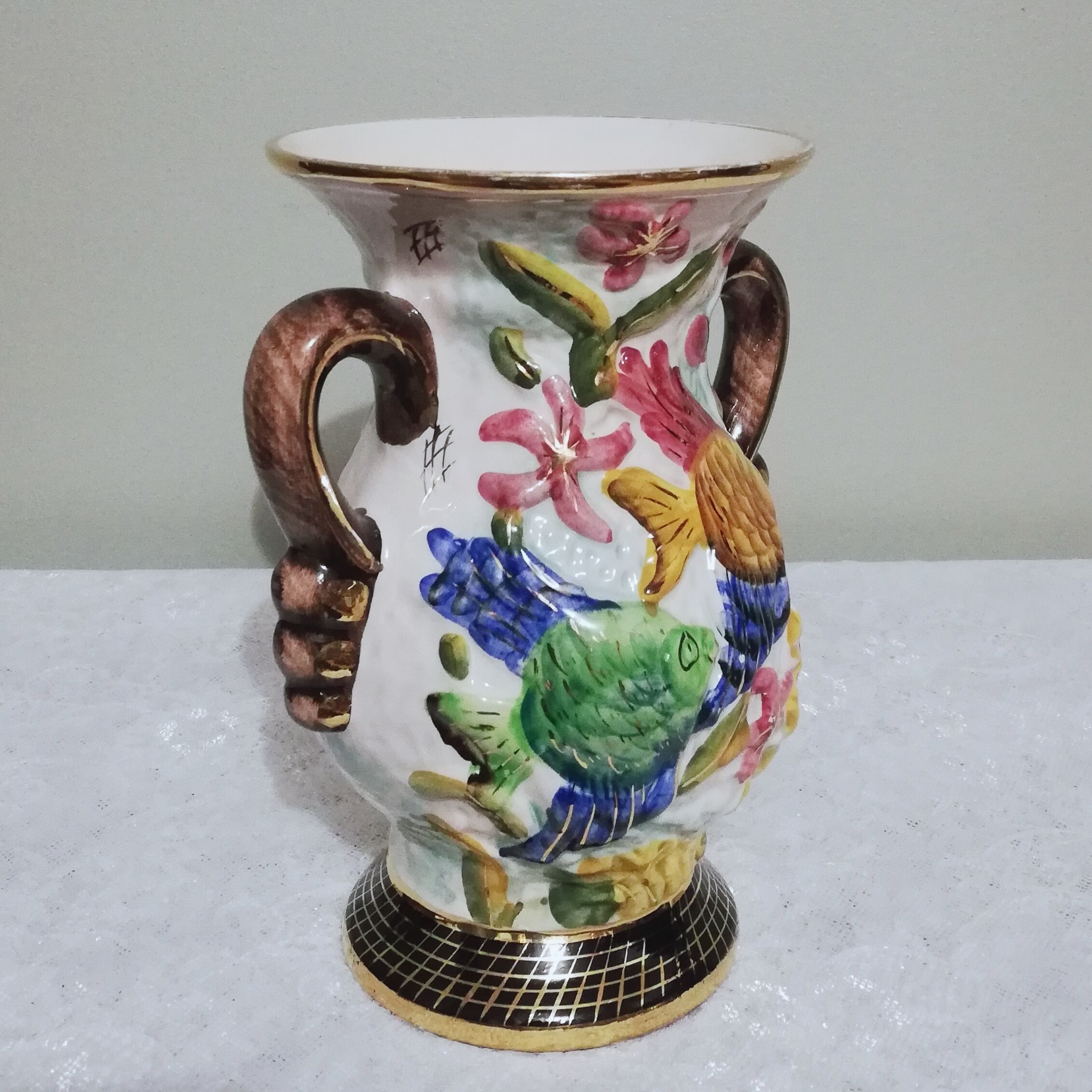 Ceramic vase signed Hubert Bequet