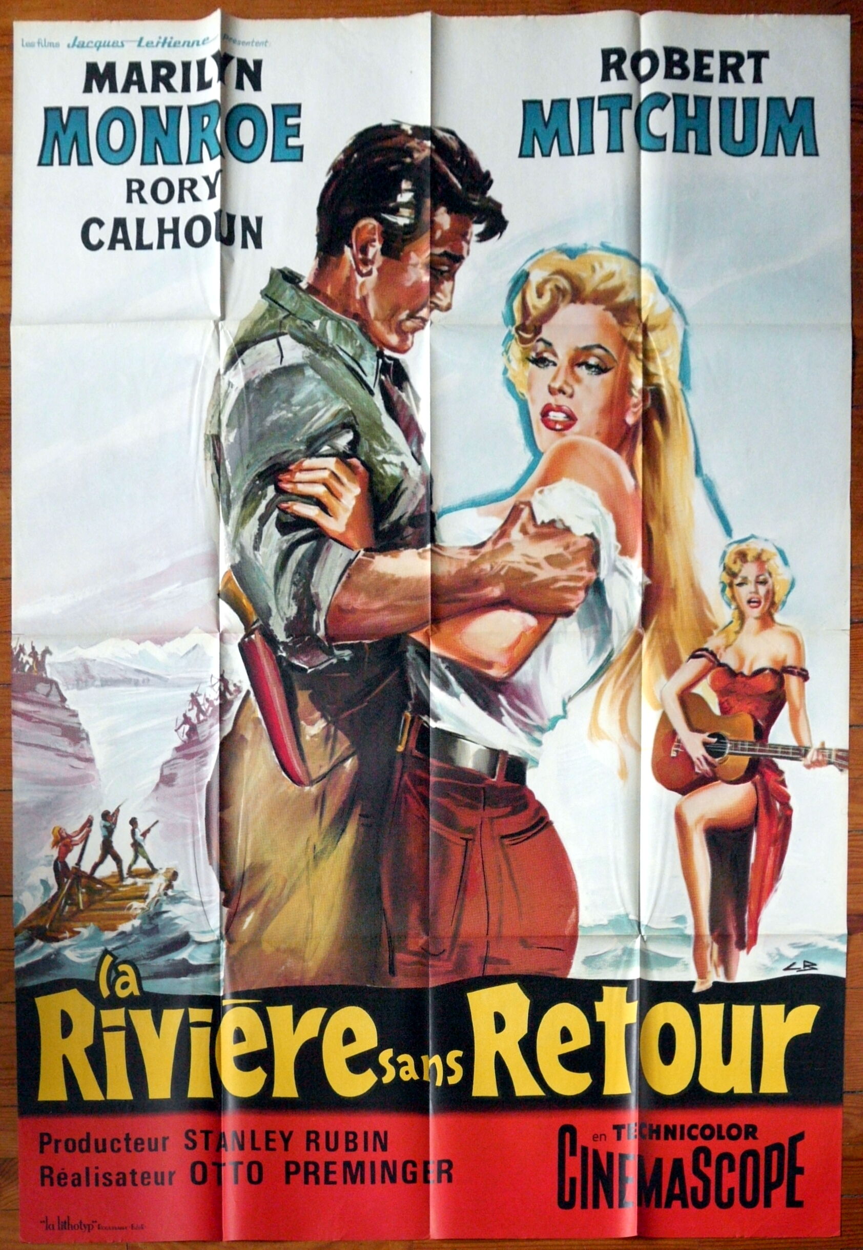 Displays original movie 'River' without return Marilyn Monroe