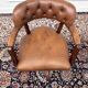 Chaise de bureau Chesterfield Wade en cuir marron