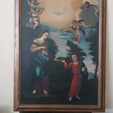 Old oil painting on canvas, 18th century