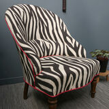 Fauteuil crapaud zèbre
