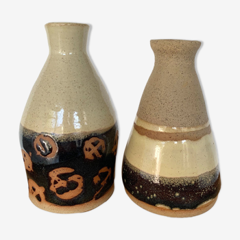 Artisanal sandstone form bottles