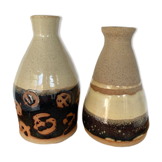 Grés artisanal forme bouteilles