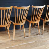 4 chairs baumann v5 skaï black light beech