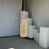 Small lantern-shaped rattan suspension H35 D15
