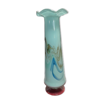 Blue opaline vase