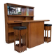 Vintage 70s/80s bar cabinet with stools