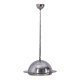 VINTAGE 1970S CHANDELIER IN CHROME-PLATED METAL AND GLASS, ITALIAN DESIGN