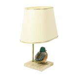 Artiflex Duck Lamp Design Brass Resin Travertine Malevolti