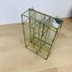 Miniature brass glass display case, shelf