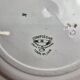 Antique ironstone plate from Creil and Montereau, Compiègne green model.
