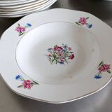 21 Digoin Sarreguemines porcelain soup plates, Nice model