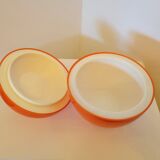 Seau à glace glaçons vintage années 70 pomme orange Somm Paris