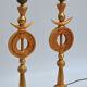 Pair of Gilded Bronze Lamp by Pierre Casenove for Fondica, France