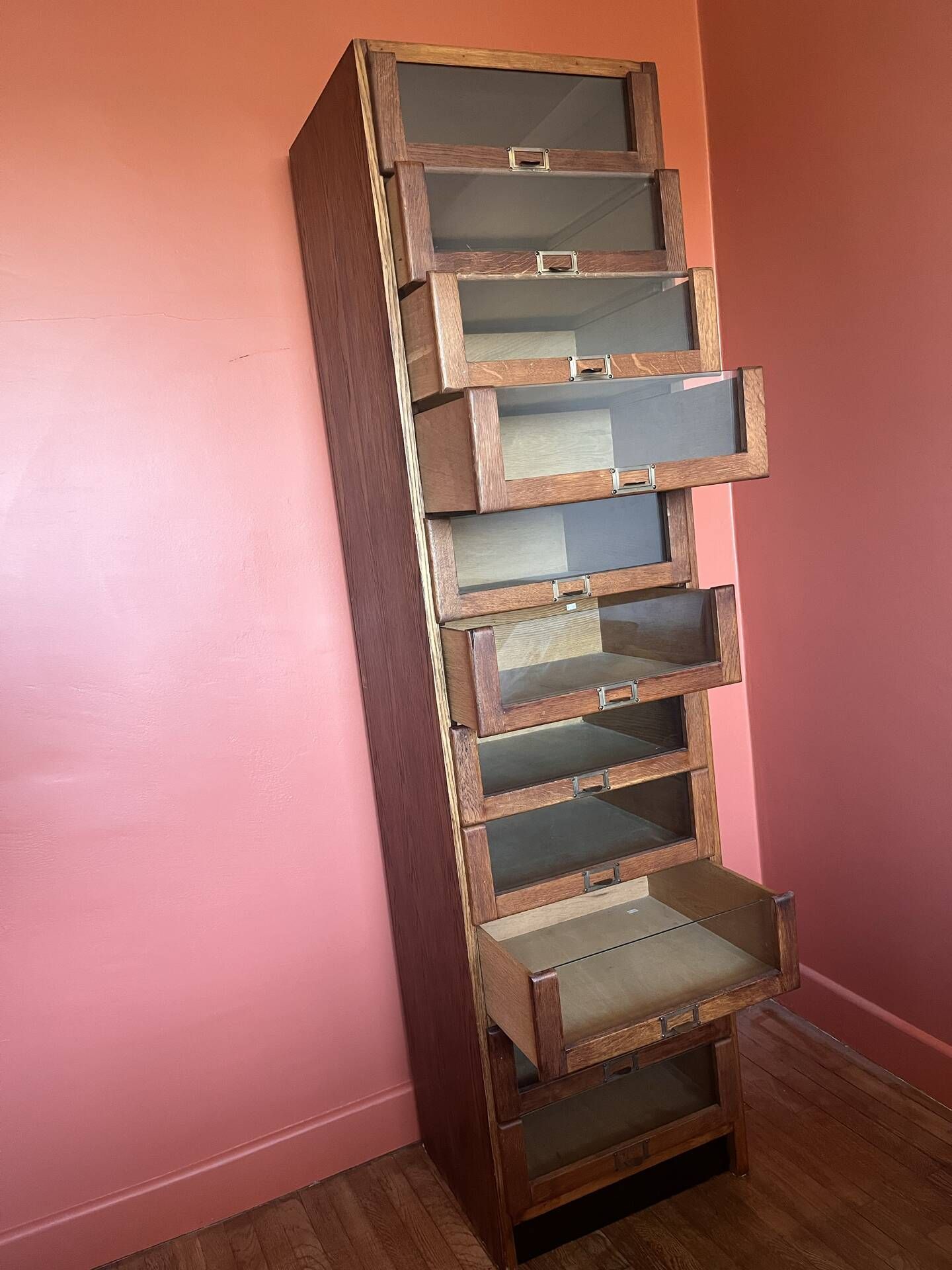 Old haberdashery furniture, workshop furniture.