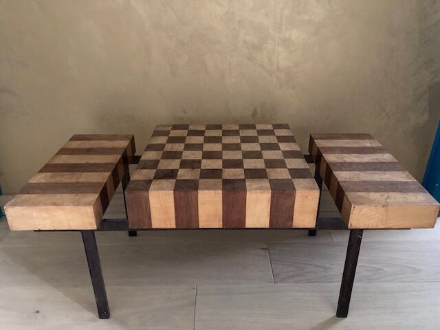 Table 50/60 wooden chess game of end