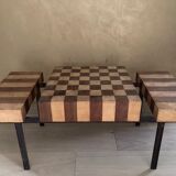 Table 50/60 wooden chess game of end