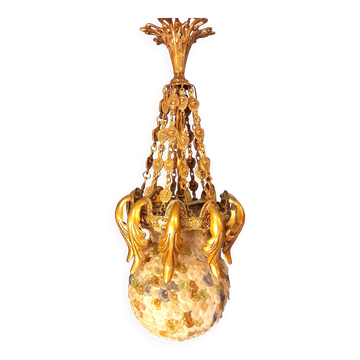 Glass paste lustre suspension Italy 1950s