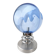 1970s Toni Zuccheri 'Membrane' Blue Murano Glass & Chrome Table Lamp