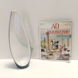 Purple, Pink and White Hand-Painted Ceramic Vase by Ariele, Turin, Italy