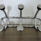 Streamlined coat rack, rockabilly, in chrome metal and bakelite 1970