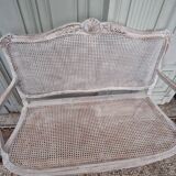 Old caned bench