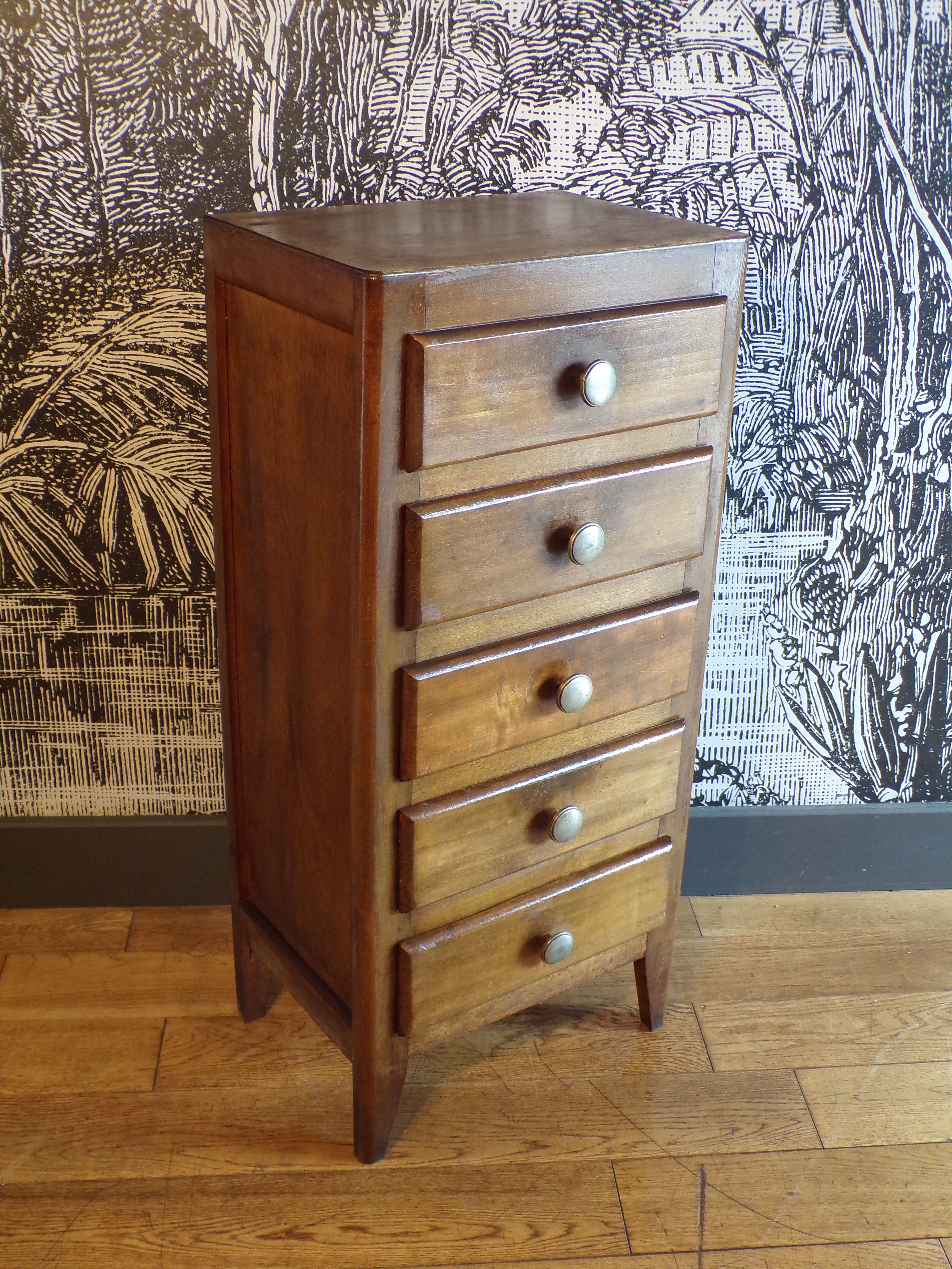Chiffonnier vintage 5 tiroirs