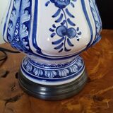 Faience and tin lamp
