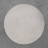 Vintage Mid-century design stool in chrome with white leather seat, 1970s