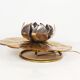 Rare "Waterlily" table lamp by Tommaso Barbi for Bottega Gadda, Italy, 1960s