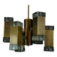 Italian glass and brass 12 lights chandelier produced by Sciolari in the 70