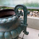 Medici vases, urns with handles, signed Faure in Revin