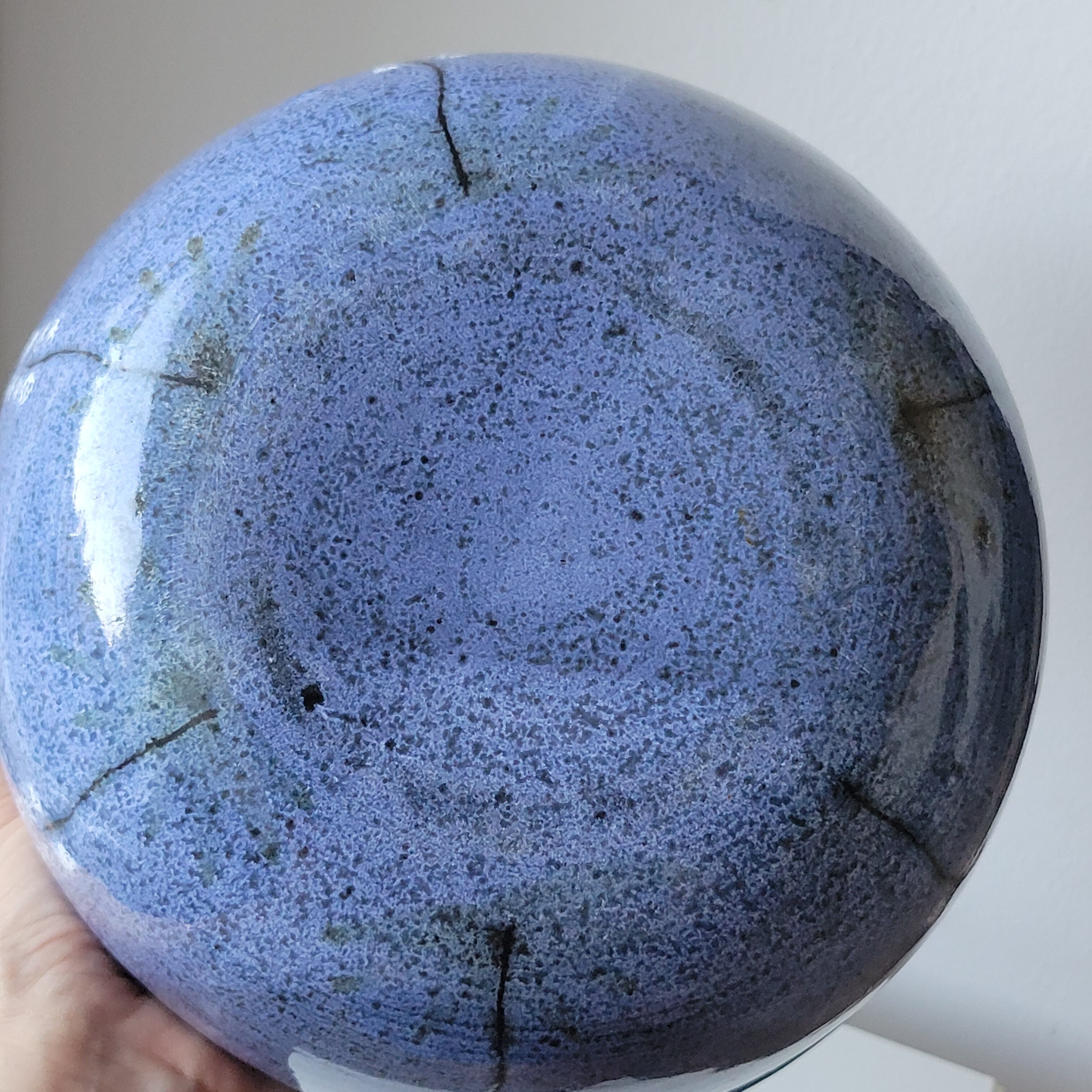 Pot cache pot to hang in terracotta or blue enamelled sandstone