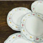 Set of 5 Villeroy & Boch "Nanking" Bone China Vintage Dessert Plates