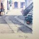 Framed Table Lithograph Watercolour Artist Mario Crippa Italy 70