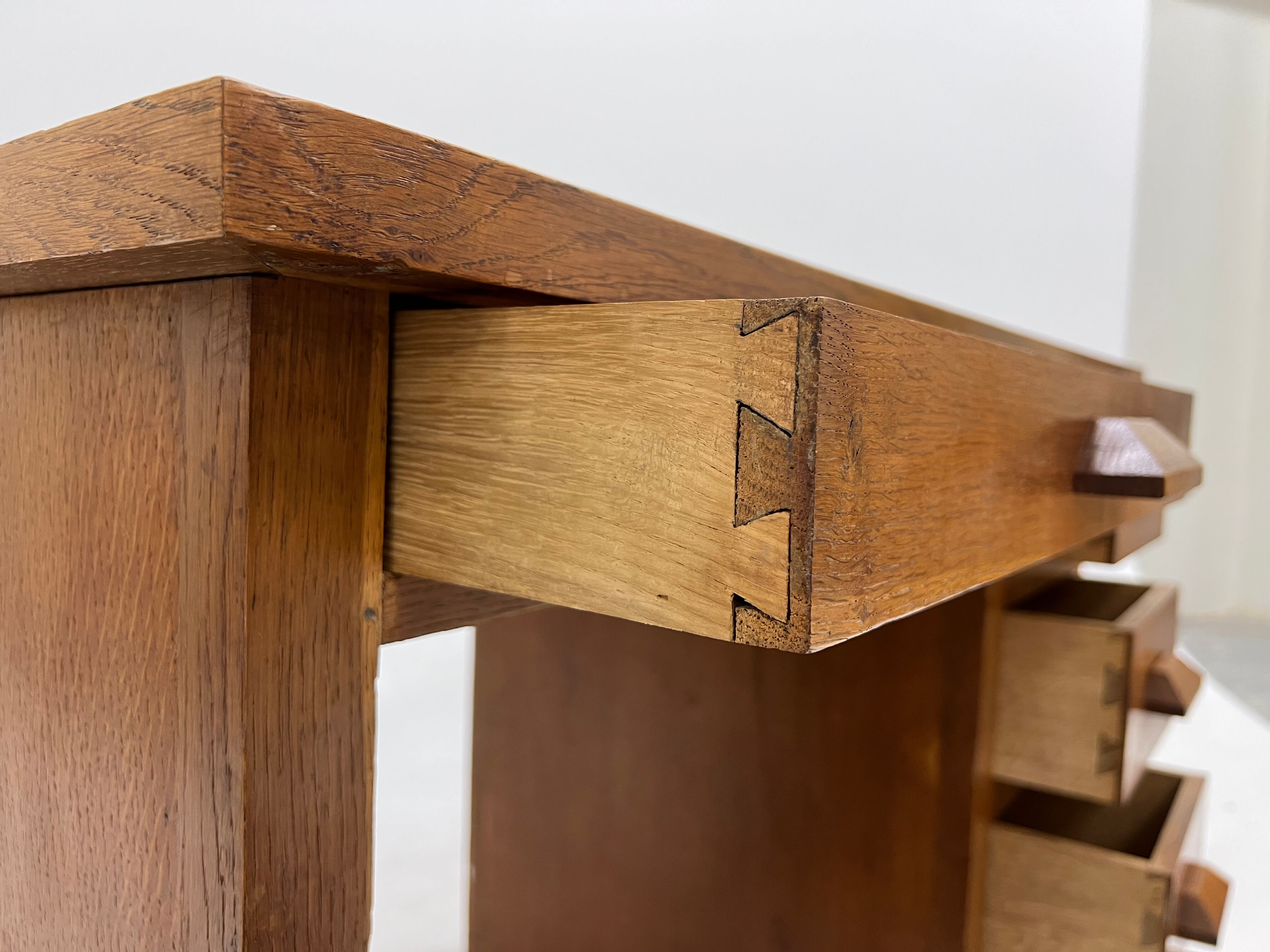 Vintage desk in solid oak 1950s
