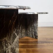 Vintage organically shaped marble side tables, Germany 1970