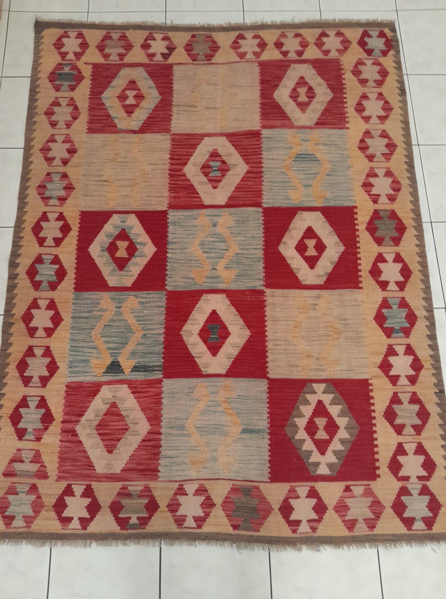 Handmade Afghan Kilim 200x152cm