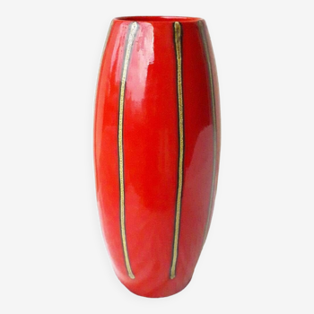 Vase rouge céramique